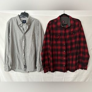 American Eagle and Swiss Tech size large button downs